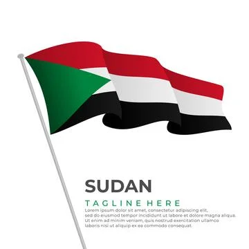 Template vector Sudan flag modern design Stock Illustration