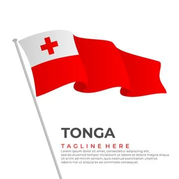 Template vector Tonga flag modern design Stock-Illustration