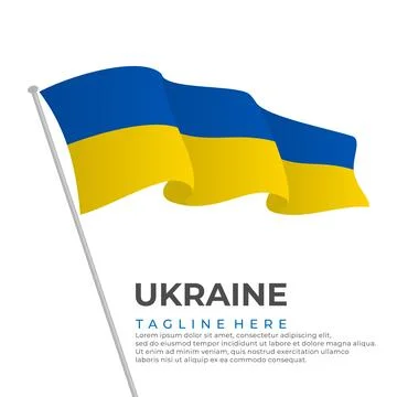 Template vector Ukraine flag modern design Stock Illustration