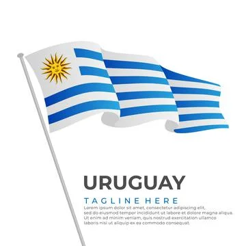 Template vector Uruguay flag modern design Stock Illustration