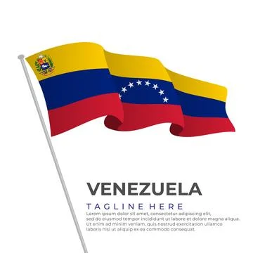 Template vector Venezuela flag modern design Stock Illustration