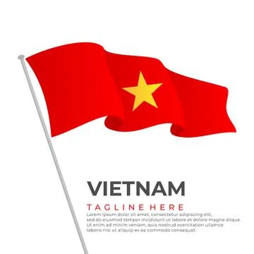 Template vector Vietnam flag modern design Stock Illustration