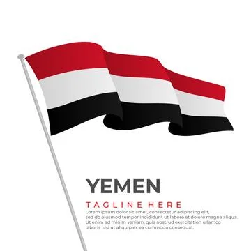 Template vector Yemen flag modern design Stock Illustration