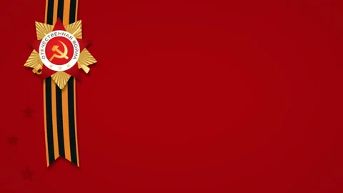 Template for Victory Day. Layout of greeting on 9 May. Stock Footage 88637480