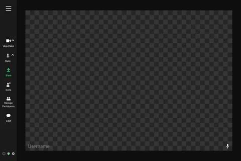 Template video conference user interface, video conference calls window overlay. Stockillustratie