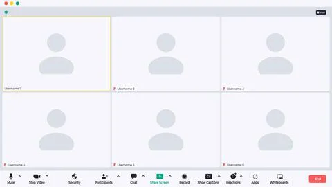 Template video conference user interface, video conference calls window overlay Stock Illustration