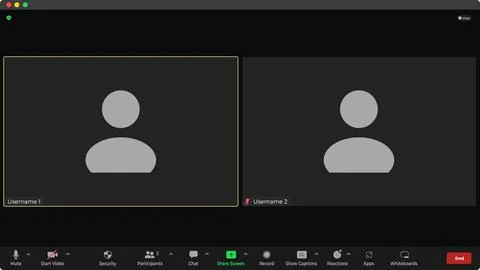Template video conference user interface. Online conference meeting. Video Stock Illustration