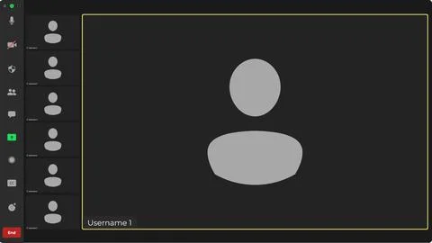 Template video conference user interface. Application for social communication Stock Illustration