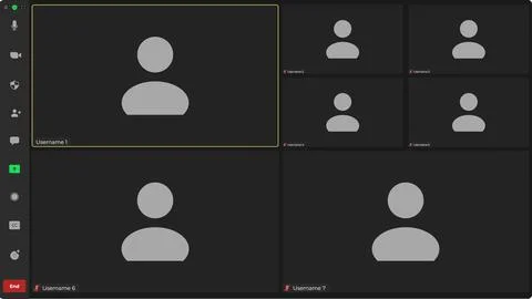 Template video conference user interface. Online conference meeting Stock Illustration