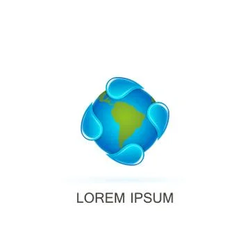 Template water logo Stock Illustration