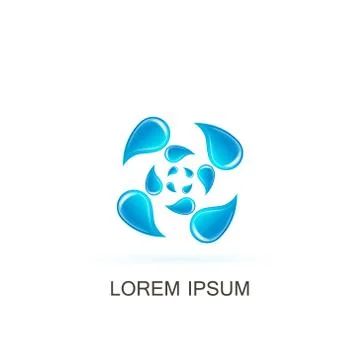 Template water logo Stock Illustration