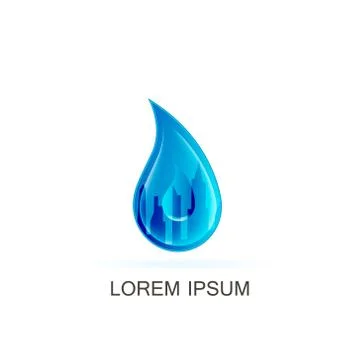 Template water logo Stock Illustration