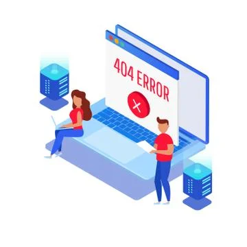 Template for web page with 404 error Stockillustratie