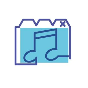 Template web page with note music 스톡 일러스트