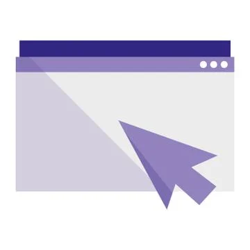 Template webpage with arrow pointer Stock Illustration