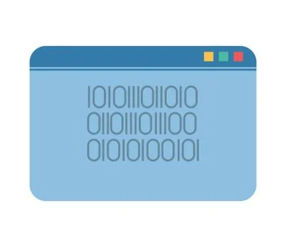 Template webpage with binary code 스톡 일러스트