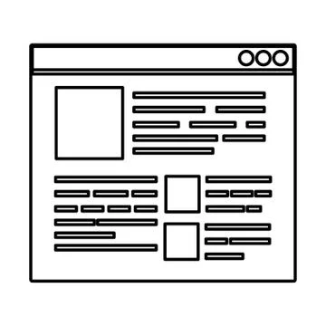 Template webpage browser icon vector illustration 스톡 일러스트