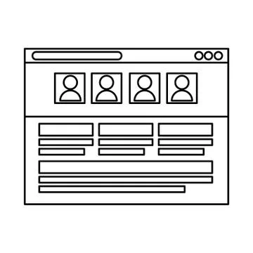 Template webpage isolated icon Stock Illustration
