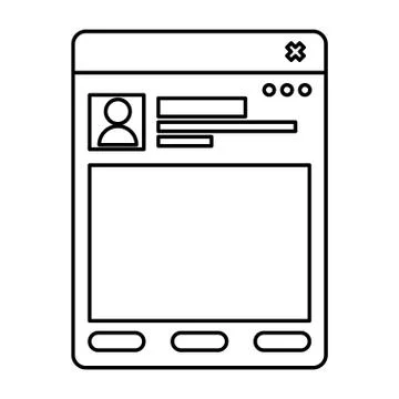 Template webpage isolated icon Stock Illustration