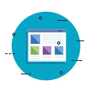 Template webpage isolated icon 스톡 일러스트