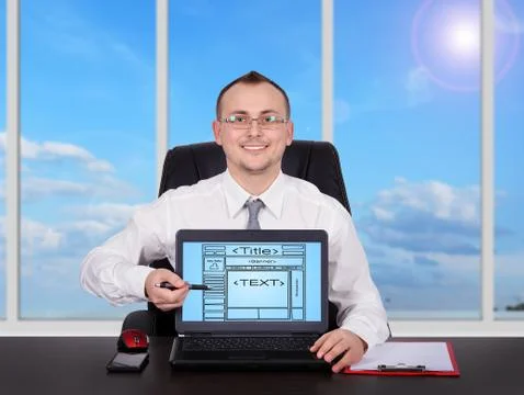 Template webpage Foto stock