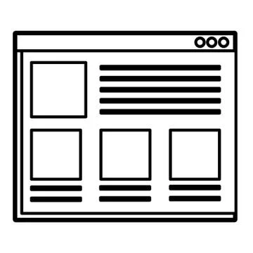 Template webpage with security setup 스톡 일러스트