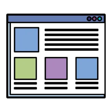 Template webpage with security setup 스톡 일러스트