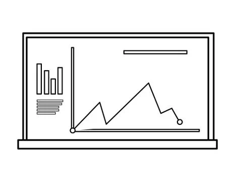Template webpage with statistics graphic 스톡 일러스트