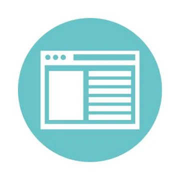Template webpage window isolated icon Stock Illustration