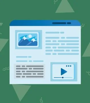 Template webpage window isolated icon Stockillustratie