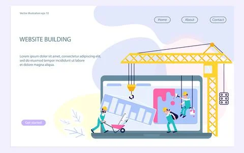 Template of website development Illustrazione stock