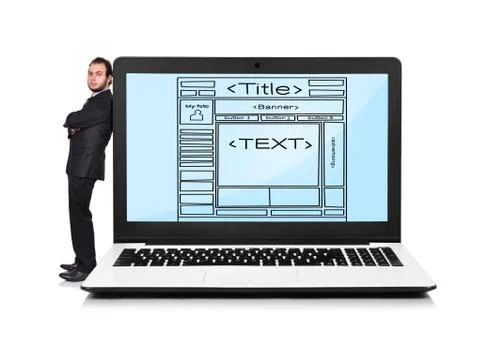 Template website Stock Photos