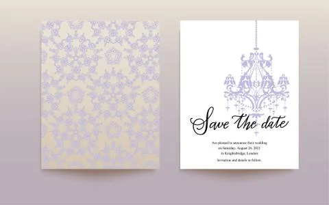 Template wedding card Stock Illustration