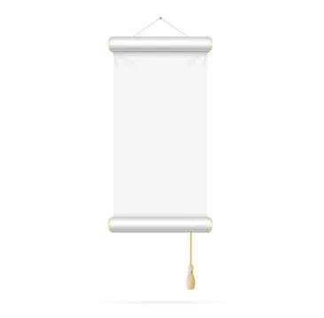 Template White Paper Scroll. Vector Stock Illustration