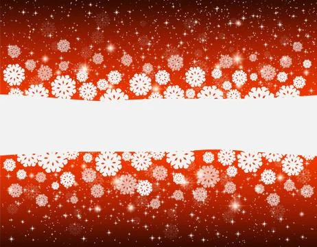 Template for winter Christmas project, red background Stock Illustration