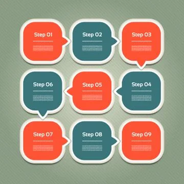 Template for your business presentation with arrows and text areas (info grap Stock Illustration