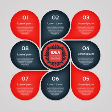 Template for your business presentation with text areas (info graphic) Stock Illustration