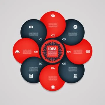 Template for your business presentation with text areas (info graphic) Illustrazione stock