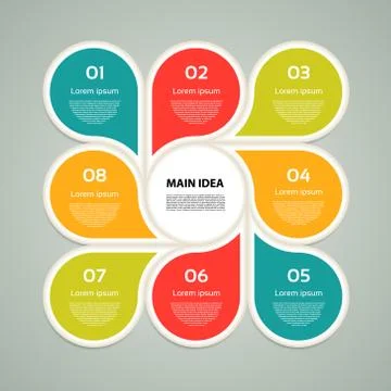 Template for your business presentation with text areas (info graphic) Stock Illustration