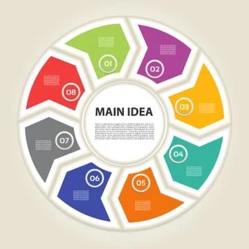 Template for your business presentation with text areas (info graphic) Stock Illustration