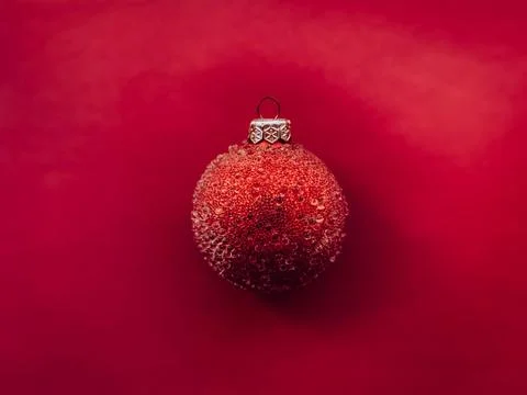 A template for your projects on a festive theme in the form of a red Christma Stock Photos