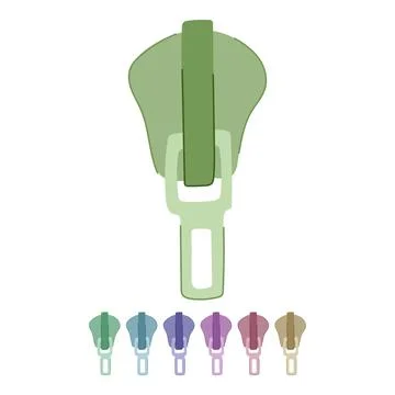 Template zipper puller vector cartoon graphic 스톡 일러스트