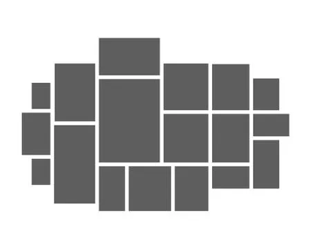 Templates collage frames Stock Illustration