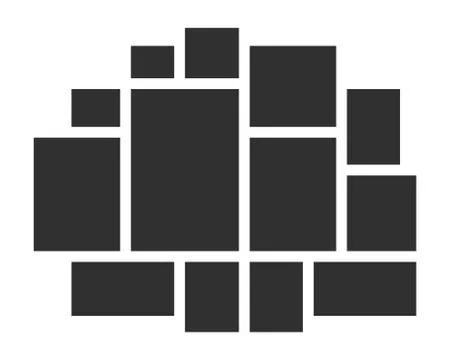 Templates collage frames Stock Illustration