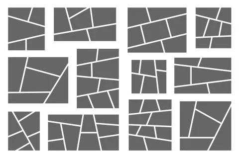 Templates collage frames for photo or comics. Vector set Stock Illustration