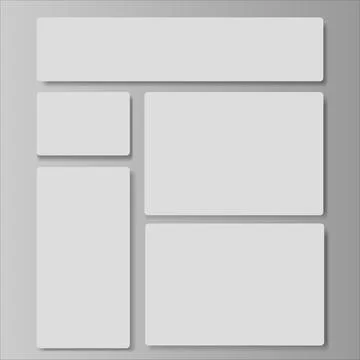 Templates collage six frames, photos, parts pictures, illustrations. Vector f 스톡 일러스트