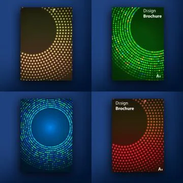Templates. Design Set of Web, Mail, Brochures. Mobile, Technology, and Illustrazione stock
