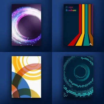 Templates. Design Set of Web, Mail, Brochures. Mobile, Technology, and 스톡 일러스트