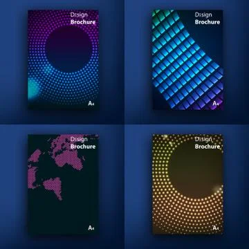 Templates. Design Set of Web, Mail, Brochures. Mobile, Technology, and 스톡 일러스트