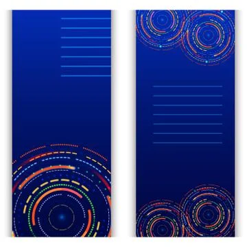 Templates futuristic glowing ring vector Stock Illustration